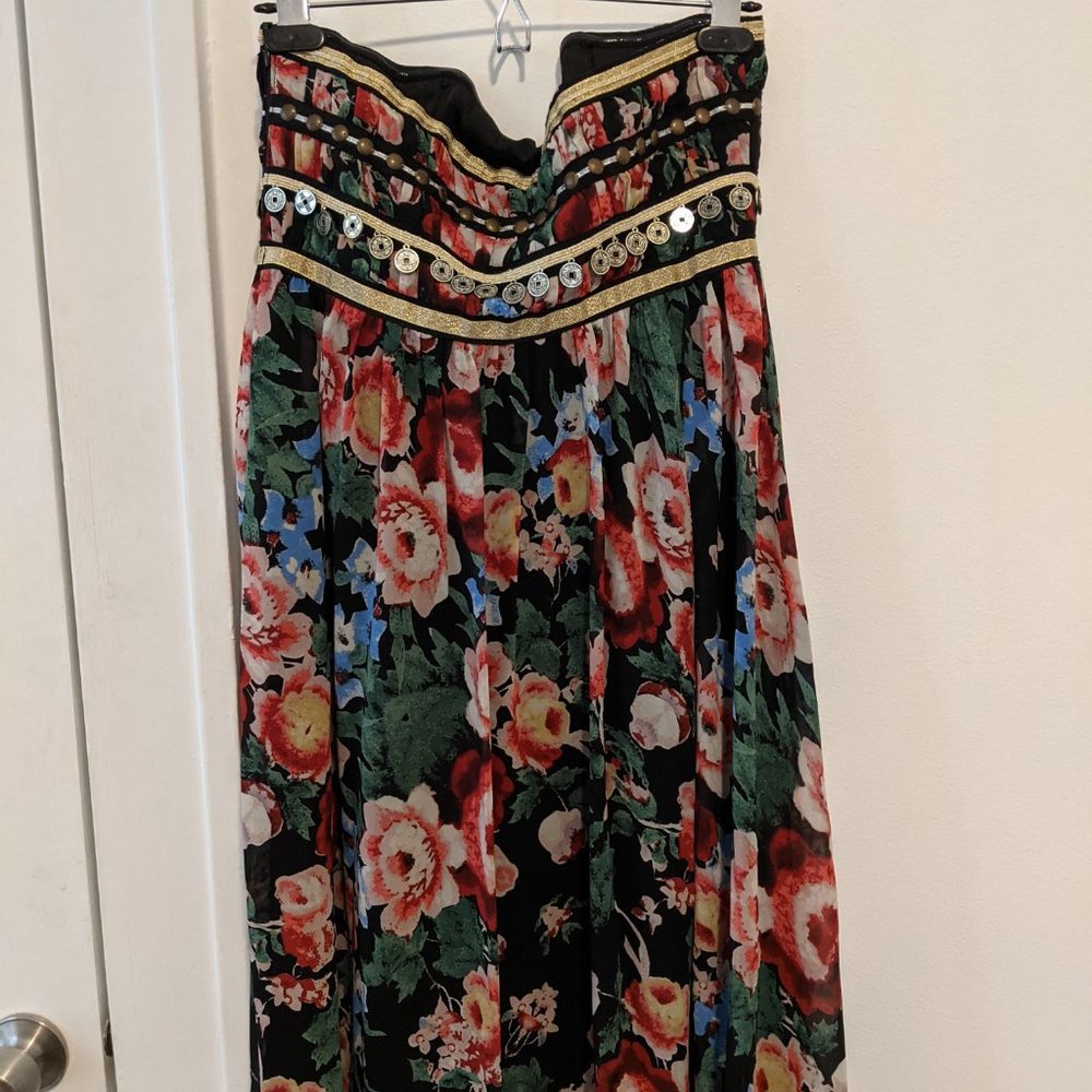Boho Coin Detail Floral Maxi Dress - Picture 4 of 6